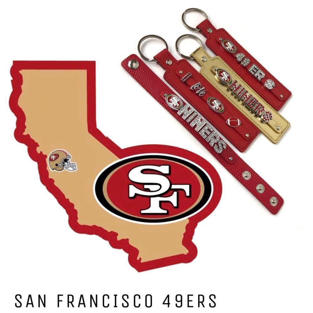 •custom• San Francisco 49ers Keychains & Bracelets